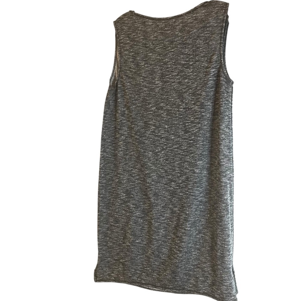 Max Studio Weekend Charcoal Space Dye French Terry Knit Dress Sleeveless Sz S - Picture 5 of 8